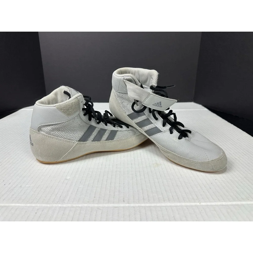 Adidas HVC 2 Wrestling Shoes Mens 8 AC7502 Gum Sole Silver Sneakers